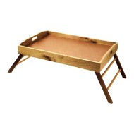 Bandeja Para Café da Manhã 50cm por 34cm Em Madeira Com Pé 